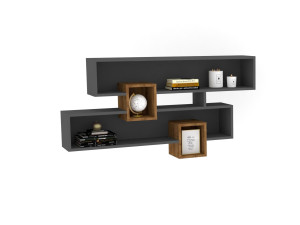 Houten wandplank "Karen" - 120 x 22 x 75 cm - NotelaarAntheciet