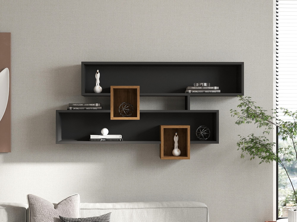 Houten wandplank "Karen" - 120 x 22 x 75 cm - NotelaarAntheciet