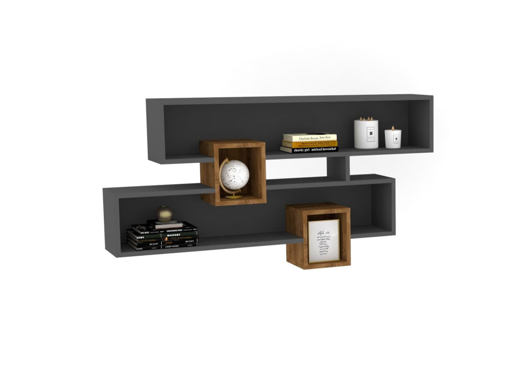 Houten wandplank "Karen" - 120 x 22 x 75 cm - NotelaarAntheciet