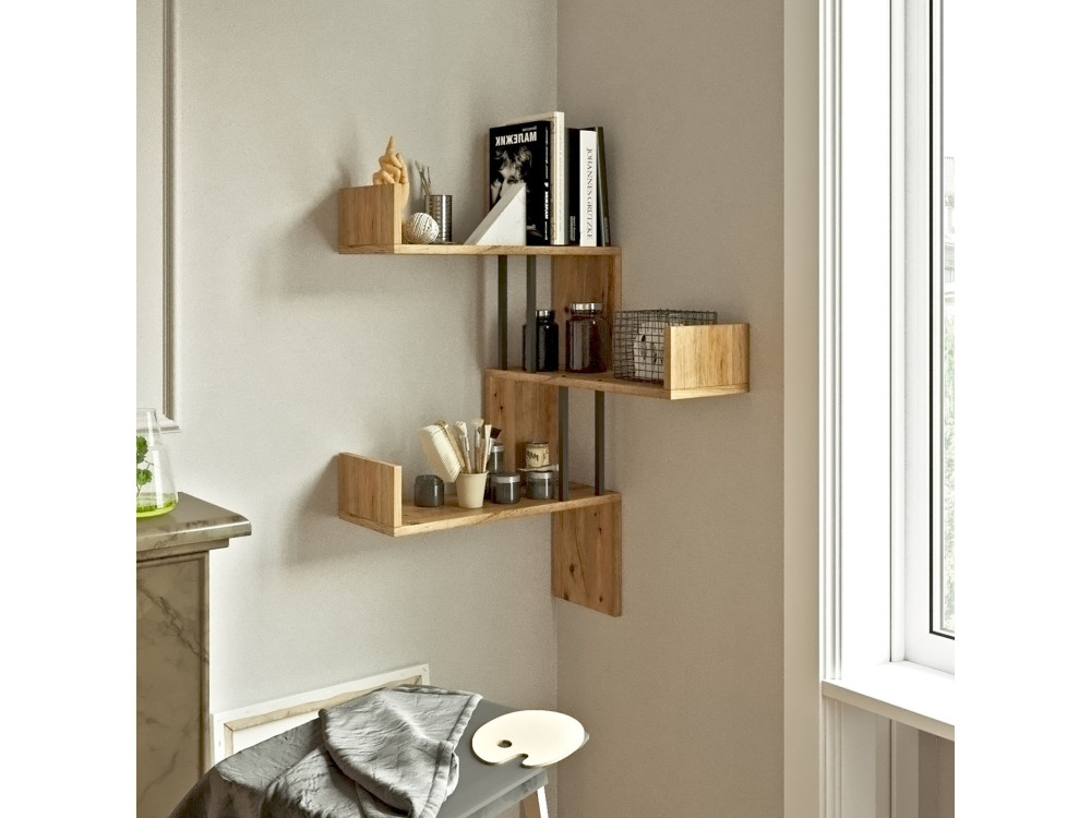 VG17" houten wandplank - 60 x 60 x 109 cm - Atlantisch grenen