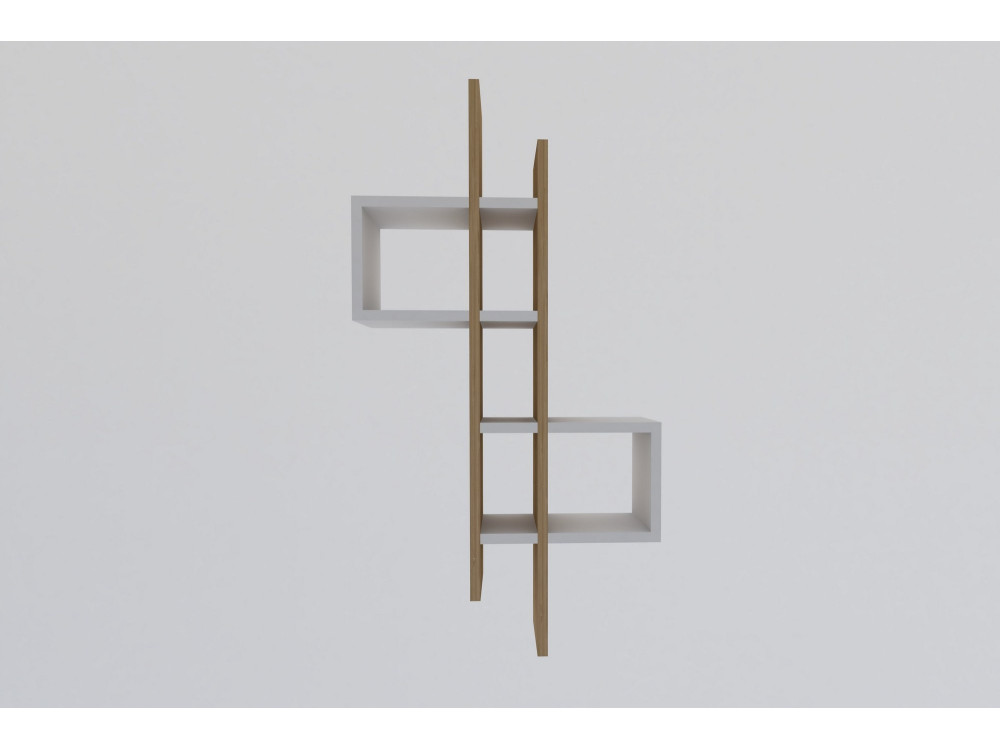 Houten wandplank "Emse" - 53 x 19 x 108 cm - Sapphirewhite Oak