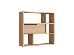 Houten wandplank "Calvin" - 90 x 22 x 81 cm - Bruin