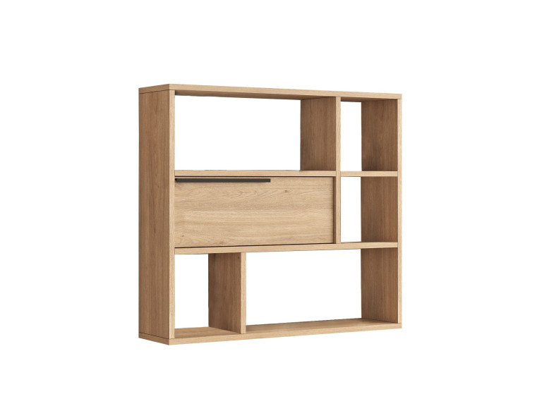 Houten wandplank "Calvin" - 90 x 22 x 81 cm - Bruin
