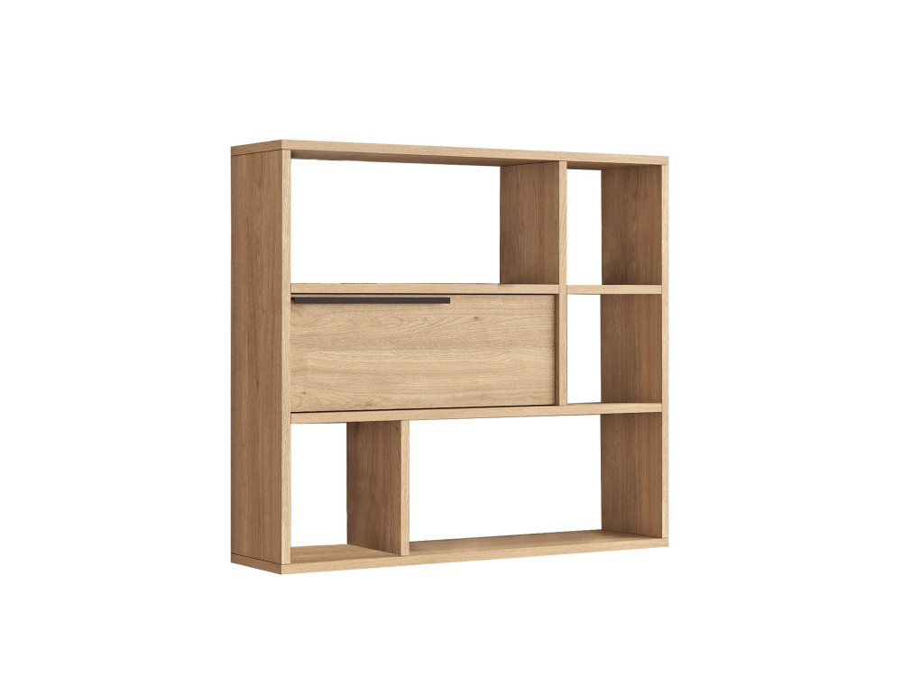 Houten wandplank "Calvin" - 90 x 22 x 81 cm - Bruin