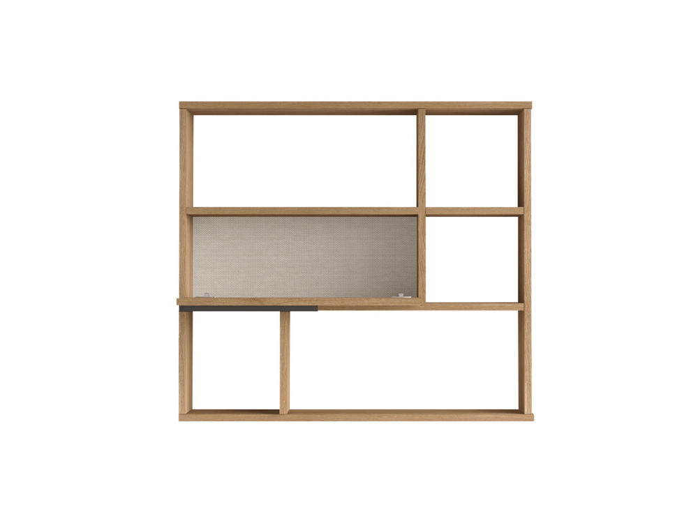 Houten wandplank "Calvin" - 90 x 22 x 81 cm - Bruin