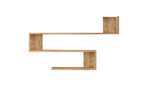 Houten wandplank "Wlad" - 120 x 14 x 71 cm - Bruin