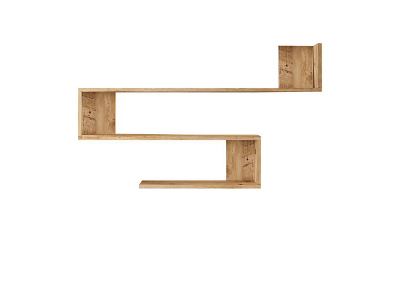 Houten wandplank "Wlad" - 120 x 14 x 71 cm - Bruin