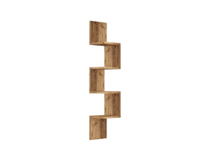 Houten wandplank "Lula" - 22 x 22 x 117 cm - Bruin