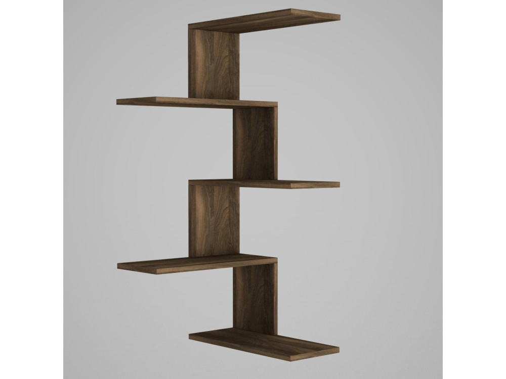 Houten wandplank "Caniko" - 51 x 29 x 109 cm - Bruin