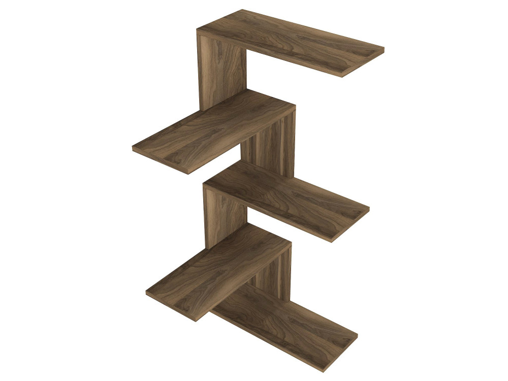 Houten wandplank "Caniko" - 51 x 29 x 109 cm - Bruin