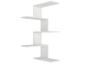 Houten wandplank "Caniko" - 51 x 29 x 109 cm - Wit