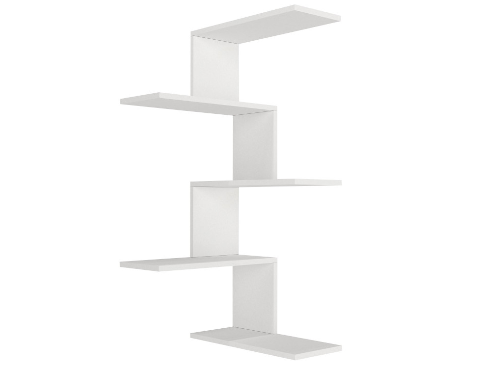 Houten wandplank "Caniko" - 51 x 29 x 109 cm - Wit
