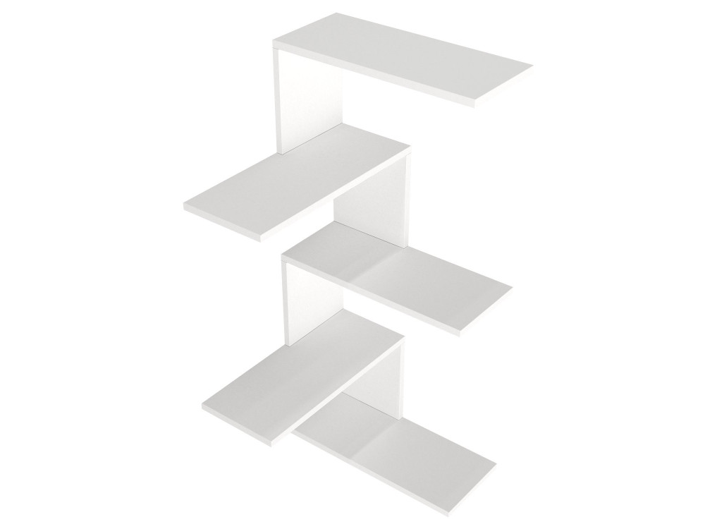 Houten wandplank "Caniko" - 51 x 29 x 109 cm - Wit