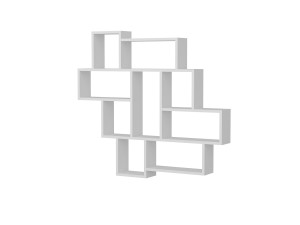 Houten wandplank "Parola" - 115 x 15 x 103 cm - Wit