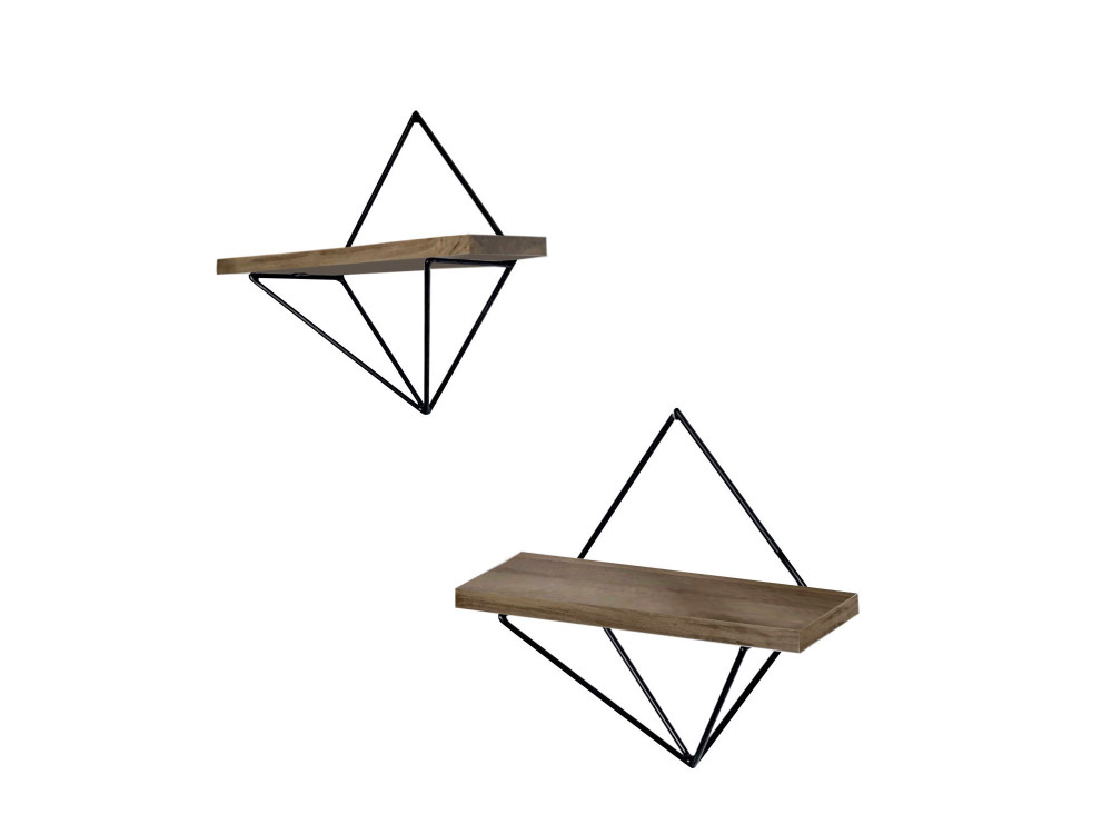 WR046" houten wandplanken - 30 x 14 x 30 cm - Bruin