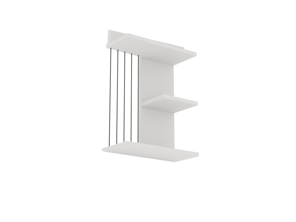 Kinik" houten wandplank - 40 x 19 x 60 cm - Wit