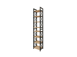 Mini" multifunctionele houten plank 23 x 18 x 128 cm - Zwart