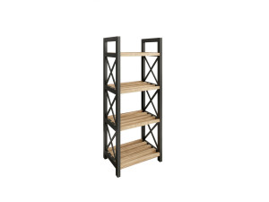 Mini" multifunctionele houten plank - 23 x 18 x 64 cm - Zwart