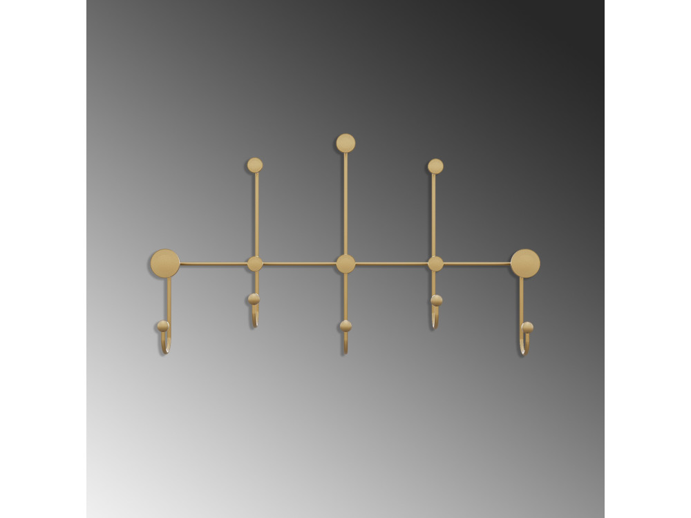 Metalen wandhaak "iyon-A" - 80 x 10 x 45 cm - Goud