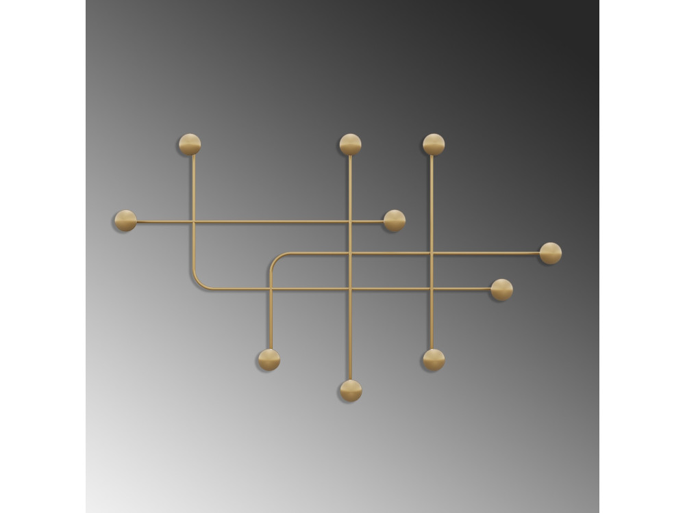 Metalen wandhaak "Samara" - 107 x 10 x 64 cm - Goud