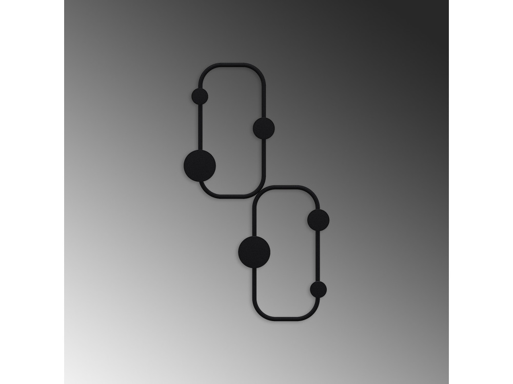 Metalen wandhaak "Lieveheersbeestje" - 26 x 5 x 48 cm - Zwart
