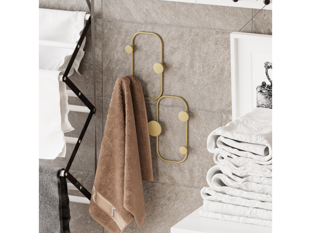 Metalen wandhaak "Lieveheersbeestje" - 26 x 5 x 48 cm - Goud