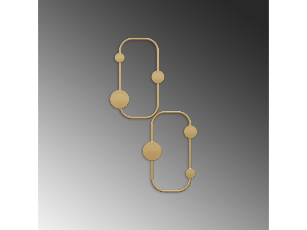 Metalen wandhaak "Lieveheersbeestje" - 26 x 5 x 48 cm - Goud