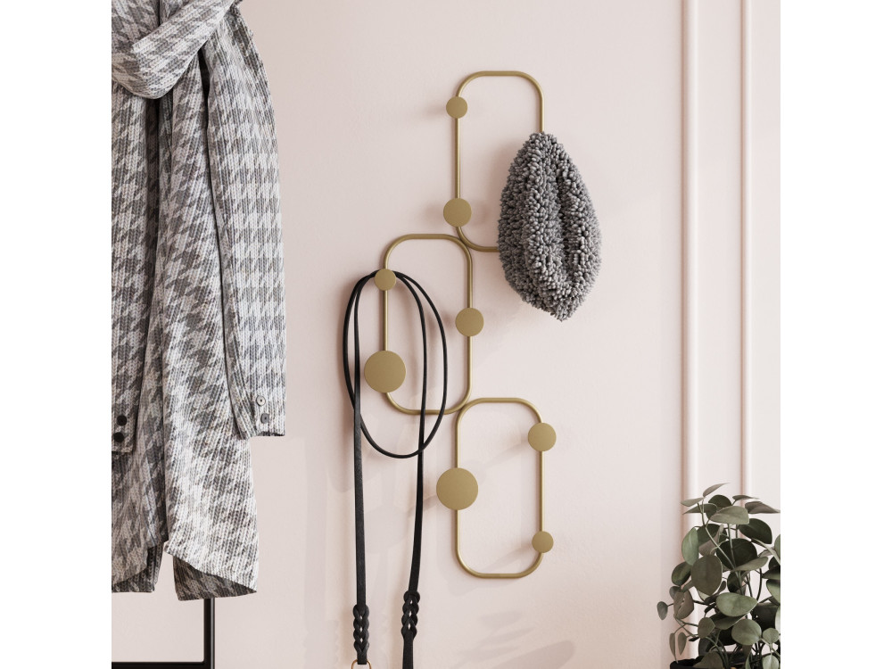Metalen wandhaak "Lizzard" - 28 x 5 x 70 cm - Goud