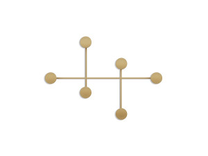 Metalen wandhaak "Dama" - 82 x 10 x 60 cm - Goud