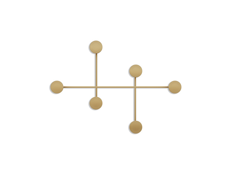 Metalen wandhaak "Dama" - 82 x 10 x 60 cm - Goud
