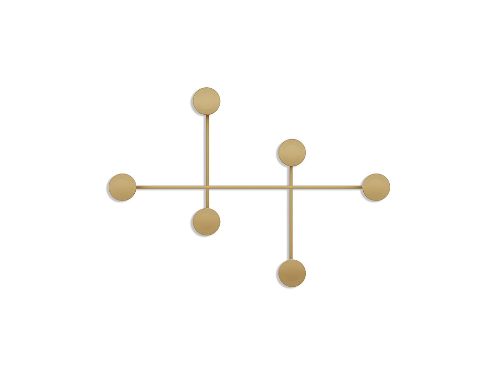 Metalen wandhaak "Dama" - 82 x 10 x 60 cm - Goud