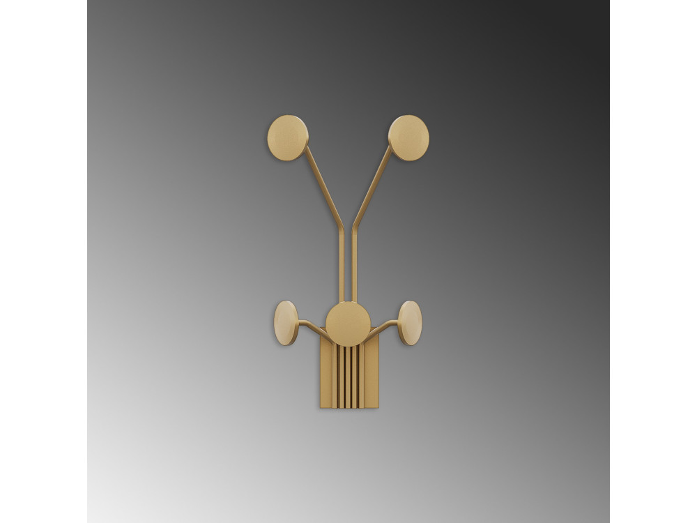 Metalen wandhaak "Giraffe" - 24 x 16 x 40 cm - Goud