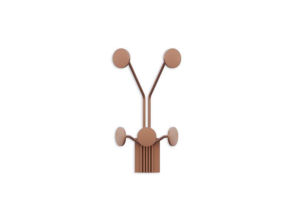 Metalen wandhaak "Giraffe" - 24 x 16 x 40 cm - Koper