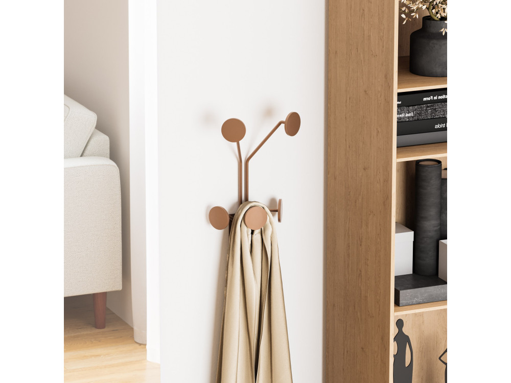 Metalen wandhaak "Giraffe" - 24 x 16 x 40 cm - Koper