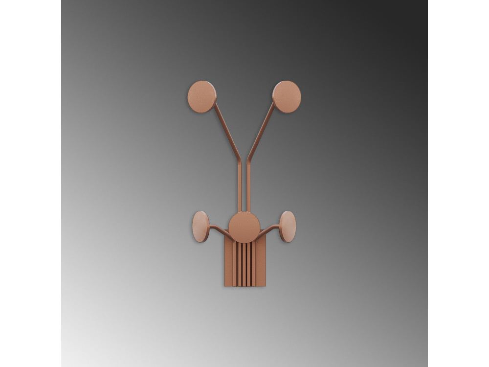Metalen wandhaak "Giraffe" - 24 x 16 x 40 cm - Koper