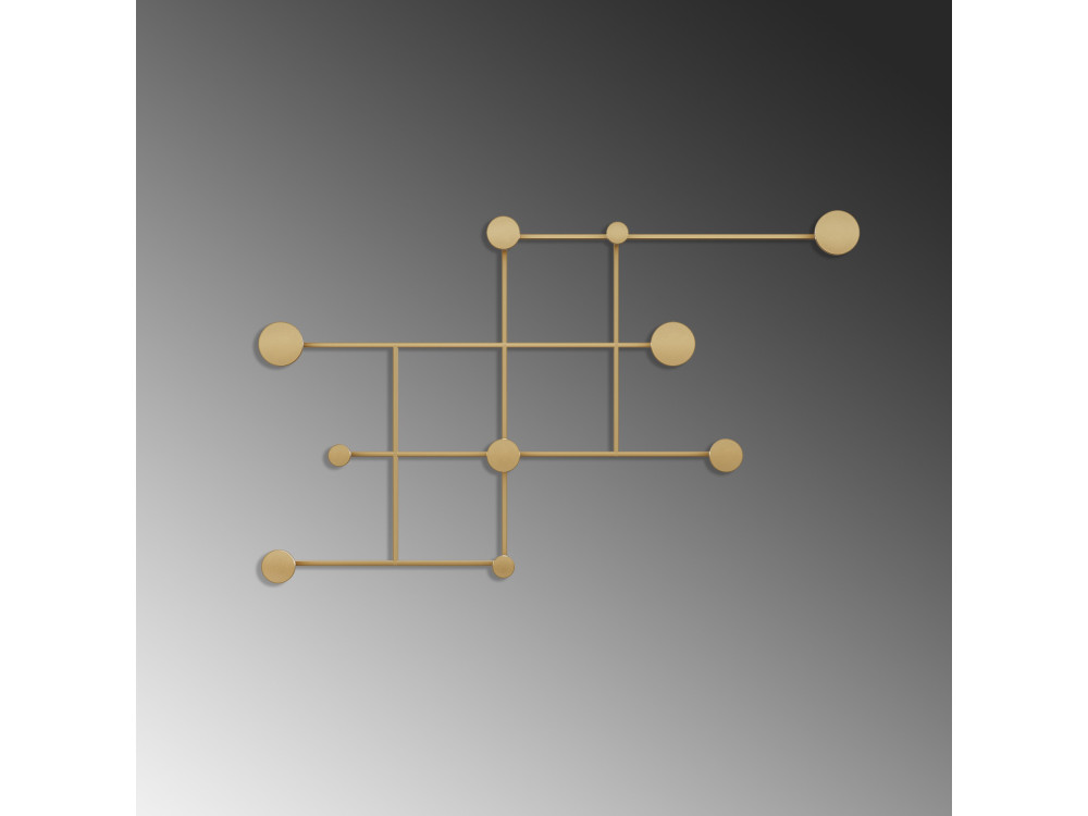 Metalen wandhaak "Fatara" - 112 x 10 x 64 cm - Goud