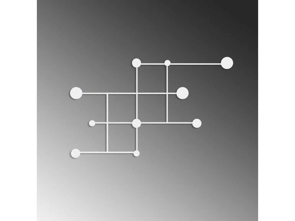 Metalen wandhaak "Fatara" - 112 x 10 x 64 cm - Wit