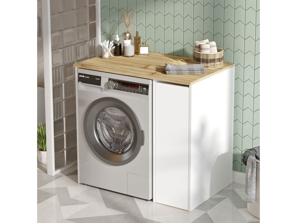 SA1" houten wasmachine kast - 93 x 60 x 88 cm - Wit