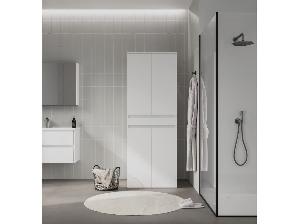 Wasmachineonderkast „Neve 70“ – 70 x 73 x 193 cm – matwit