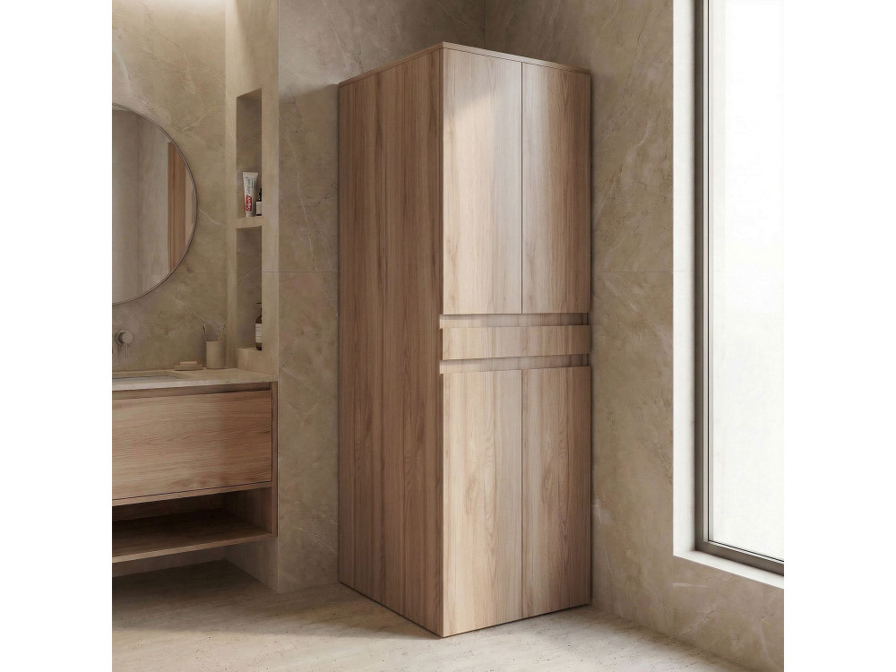 Wasmachineonderkast „Neve 70“ – 70 x 73 x 193 cm – eiken
