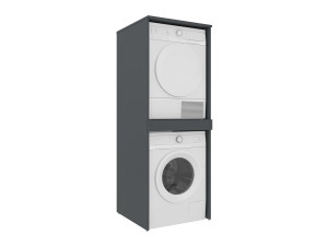 Wasmachineonderkast „Linfa 70“ – 70 x 73 x 193 cm – mat antraciet