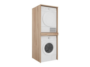 Wasmachineonderkast „Linfa 70“ – 70 x 73 x 193 cm – eiken