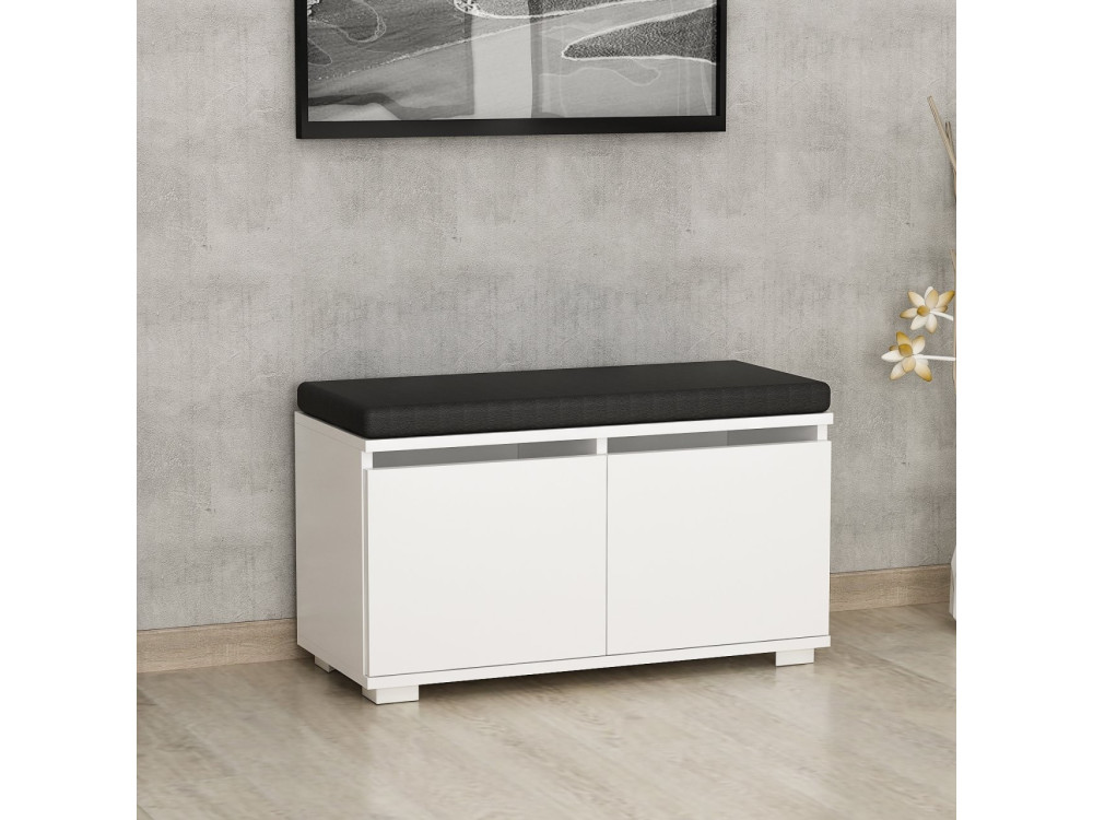 Drago" houten schoenenkast - 80 x 35 x 42 cm - Wit