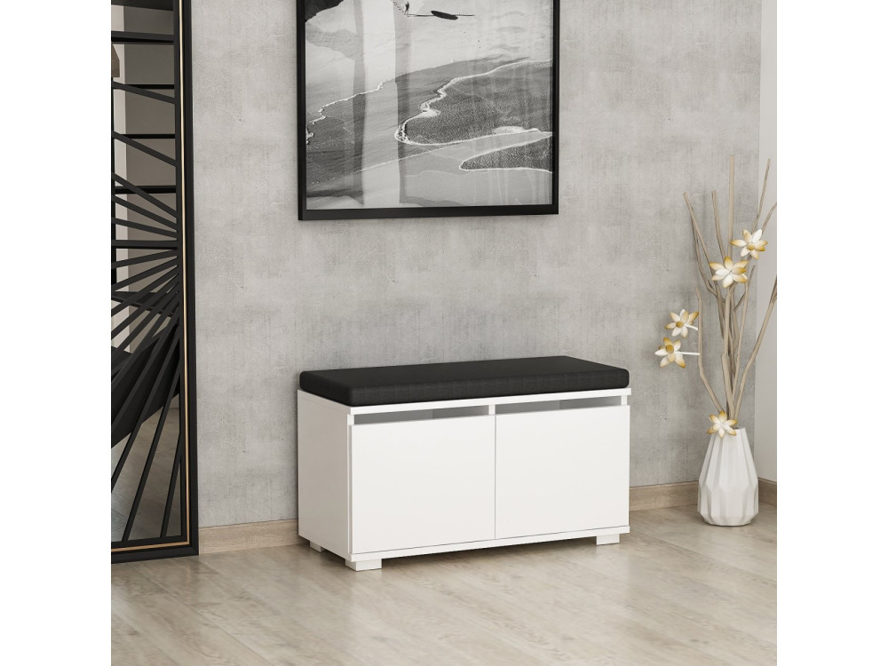 Drago" houten schoenenkast - 80 x 35 x 42 cm - Wit