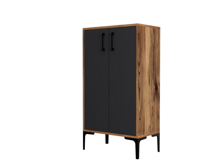 Houten schoenenkast "Prag" - 60 x 35 x 111 cm - Antracietgrijs