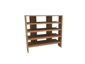 Sargel" houten schoenenkast - 75 x 31 x 72 cm - Bruin