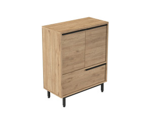 Calvin" houten schoenenkast - 74 x 35 x 90 cm - Bruin