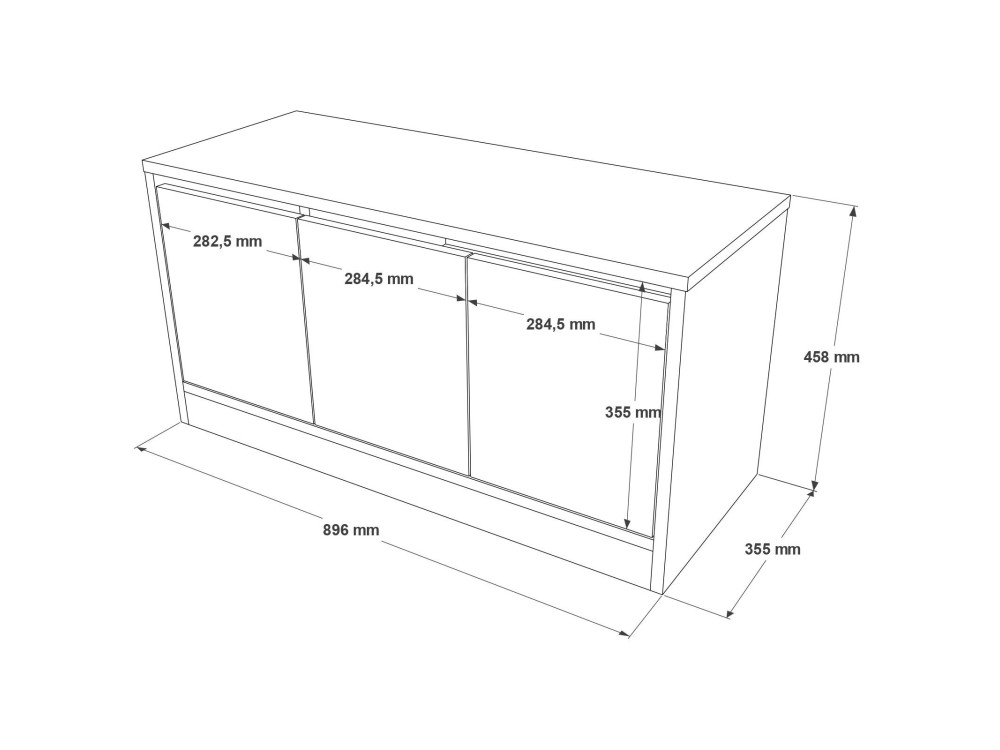 Houten schoenenkast "Mirko" - 90 x 35 x 45 cm - Beige