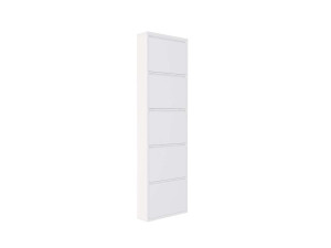 Metalen schoenenkast "Ayse" - 50 x 15 x 169 cm - Wit