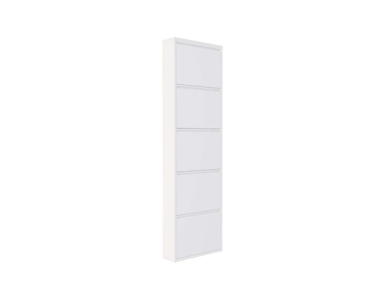 Metalen schoenenkast "Ayse" - 50 x 15 x 169 cm - Wit